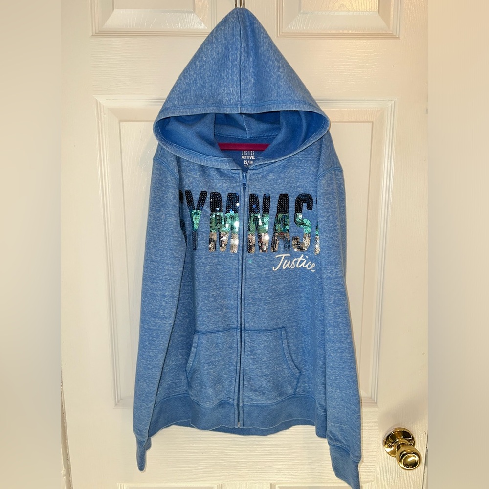 Justice Blue Gymnast Hoodie 12/14